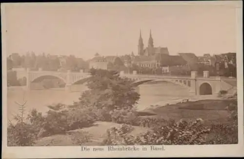 Kabinett Foto Bâle Basel Stadt Schweiz, Neue Rheinbrücke