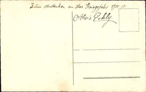 Foto Ak Nachdenklicher Soldat in Uniform, Porträt, I. WK