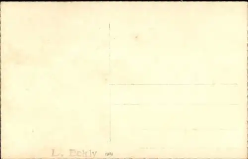 Foto Ak Soldat in Uniform, Porträt, Stuhl