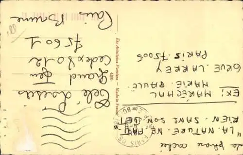 Künstler Ak En Charente, Paar in Trachten