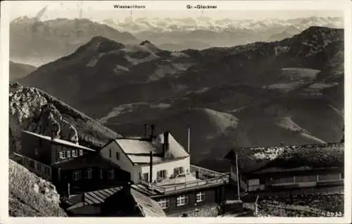 Ak Tirol Österreich, Wendelsteinhaus gegen die Hohen Tauern, Wiesbachhorn, Großglockner
