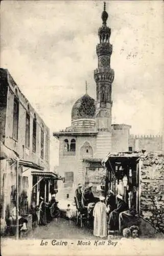 Ak Cairo Kairo Ägypten, Blick auf die Moschee Kait Bey, Straßenpartie