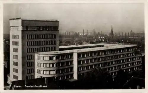 Ak Essen im Ruhrgebiet Nordrhein Westfalen, Blick auf das Deutschlandhaus