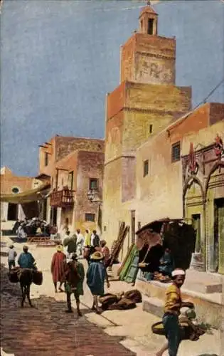 Ak Sfax Tunesien, Straße und Moschee