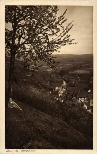 Ak Zell Bensheim an der Bergstraße Hessen, Teilansicht