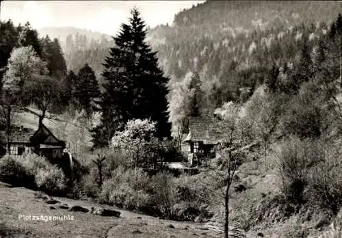 Ak Plotzsägemühle Loffenau im Schwarzwald, Waldrestaurant