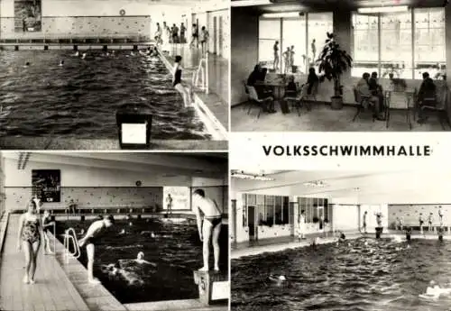 Ak Frankfurt an der Oder, Volksschwimmhalle, Innenansicht