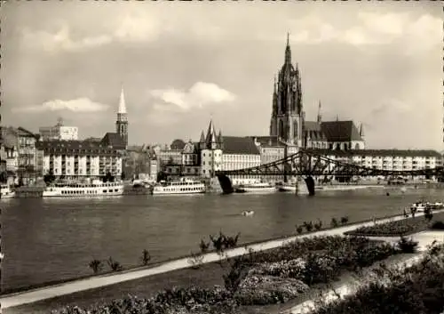 Ak Frankfurt am Main, Brücke, Kirche