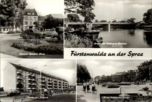 Ak Fürstenwalde an der Spree, Ernst-Thälmann-Straße, Straße der Jugend, Brücke