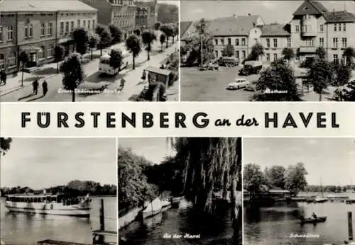 Ak Fürstenberg an der Havel, Ernst Thälmann Str., Rathaus