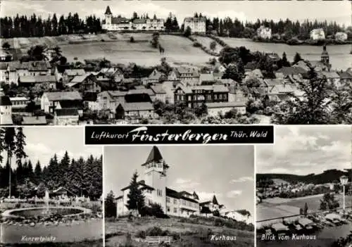 Ak Finsterbergen Friedrichroda im Thüringer Wald, Kurhaus, Konzertplatz, Gesamtansicht