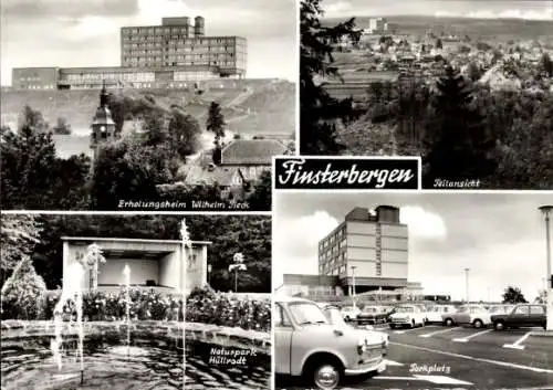 Ak Finsterbergen Friedrichroda im Thüringer Wald, Parkplatz, Teilansicht, Erholungsheim, Naturpark