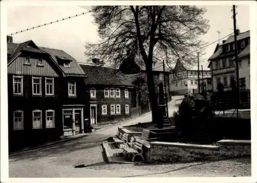 Ak Finsterbergen Friedrichroda Thüringen, Denkmalplatz