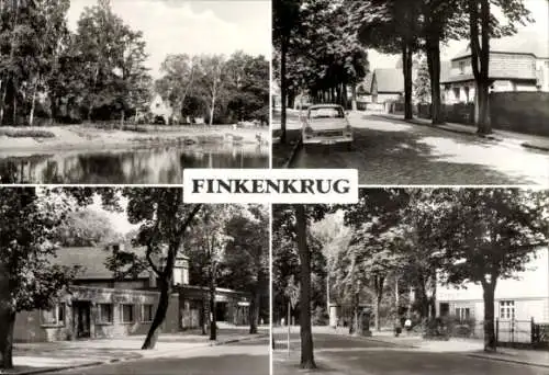 Ak Finkenkrug Falkensee im Havelland, Uferpromenade, Straßenansichten, Trabbant