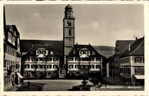 Ak Bad Mergentheim in Tauberfranken, Marktplatz