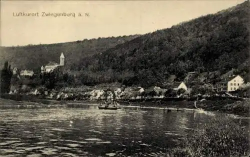 Ak Zwingenberg am Neckar Baden, Teilansicht