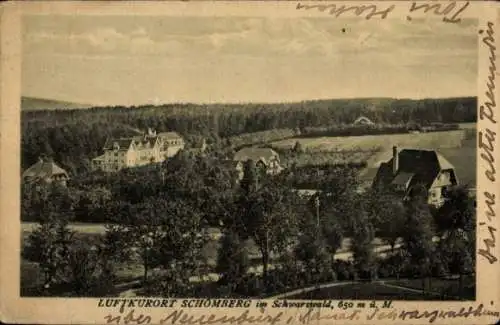 Ak Schömberg im Schwarzwald Württemberg, Teilansicht