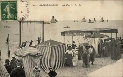 Ak Châtelaillon Charente Maritime, Strand