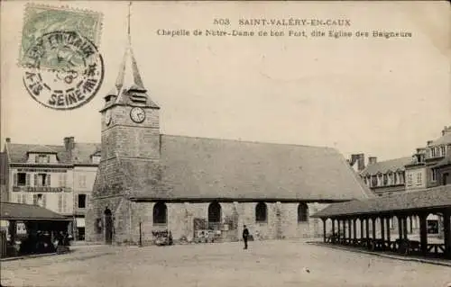 Ak Saint Valery en Caux Seine Maritime, Chapelle de Notre Dame de bon Port, Eglise des Baigneurs