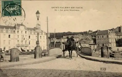 Ak Saint Valery en Caux Seine Maritime, Le pont tournant