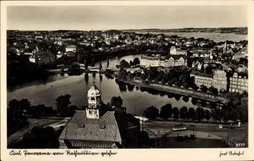 Ak Kiel in Schleswig Holstein, Panorama vom Rathausturm gesehen