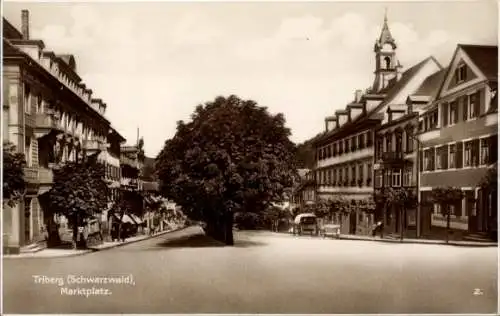 Ak Triberg im Schwarzwald, Marktplatz