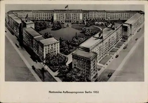 Ak Berlin Friedrichshain, Wohnensemble Auerstr. Löwestr. Neuer Weidenweg, Nat. Aufbauprogramm 1953