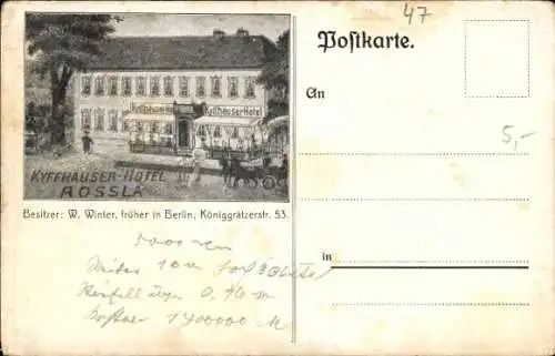 Ak Steinthaleben Kyffhäuserland in Thüringen, Kyffhäuser, Kaiser Wilhelm Denkmal, Kyffhäuser Hotel