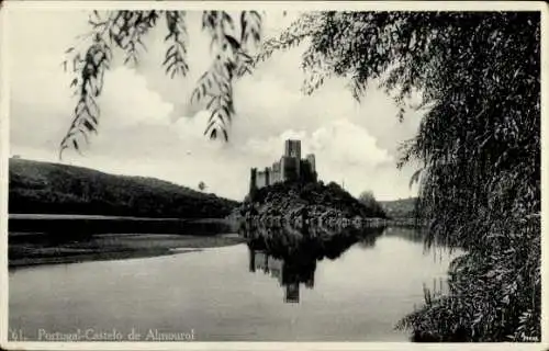 Ak Praia do Ribatejo Portugal, Castelo de Almourol