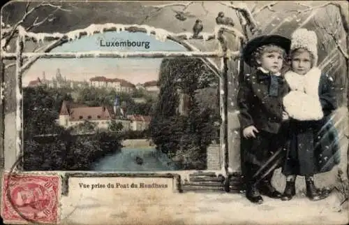 Ak Luxembourg, Blick vom Pont du Hundhaus, Kinder