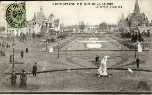 Ak Brüssel Brüssel, Ausstellung 1910, Jardin du Ixelles