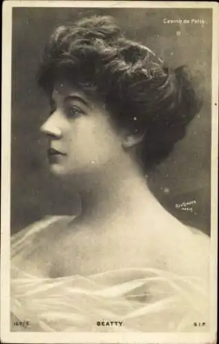 Ak Schauspielerin Beatty, Portrait, Casino de Paris