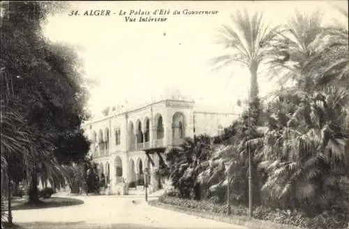 Ak Algier Algier Algerien, Der Gouverneurspalast, Seitenansicht