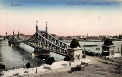 Ak Budapest Ungarn, Franz Josefs-Brücke