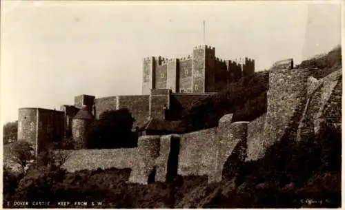 Ak Dover Kent England, Dover Castle, Bergfried