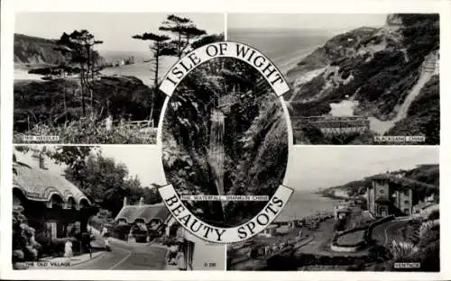 Ak Isle of Wight England, Needles, Altes Dorf, Blackgang Chine, Wasserfall Shanklin Chine, Ventnor