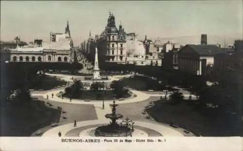 Ak Buenos Aires, Argentinien, Plaza 25 de Mayo