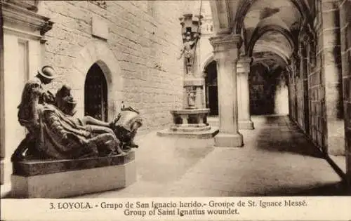 Ak Loyola Baskenland Spanien, Gruppe von San Ignacio verwundet