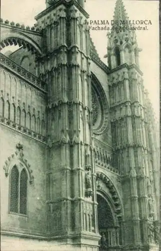 Ak Palma de Mallorca Balearen, Fassade der Kathedrale