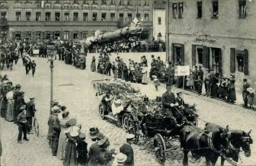 Ak Zwickau in Sachsen, XII. Sächsisches Bundeskegeln 1909, Festzug, Festwagen