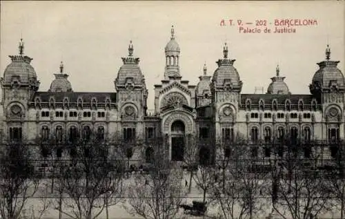 Ak Barcelona Katalonien Spanien, Justizpalast