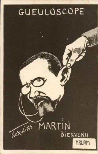 Künstler Ak Norwins, Gueuloscope, Martin, Karikatur