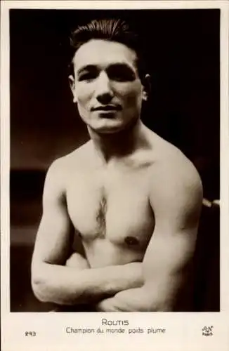 Ak Boxer Routis, Weltmeister im Fliegengewicht 1928/29