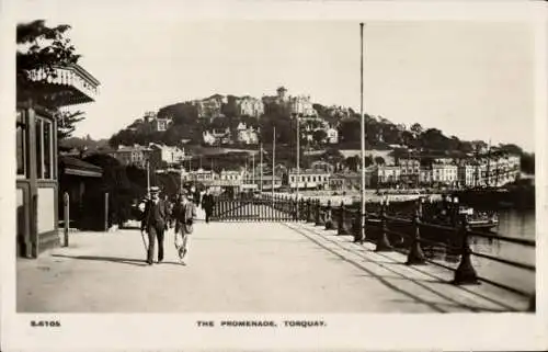 Ak Torquay Devon England, Promenade