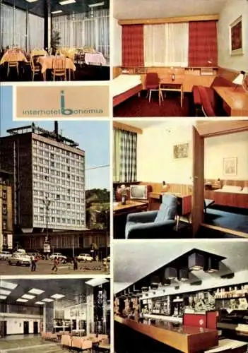 Ak Ústí nad Labem Aussig an der Elbe, Interhotel Bohemia, Innenansichten