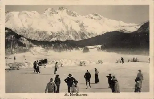 Ak Sankt Moritz Kanton Graubünden, Moritzersee