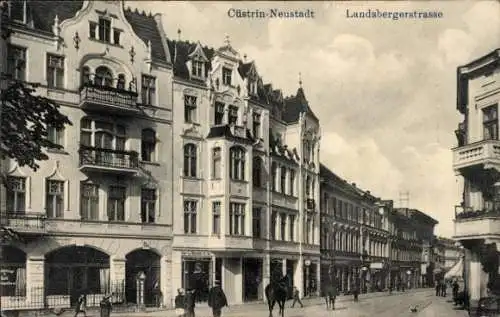 Ak Kostrzyn nad Odrą Cüstrin Küstrin Neustadt Ostbrandenburg, Landsbergerstraße