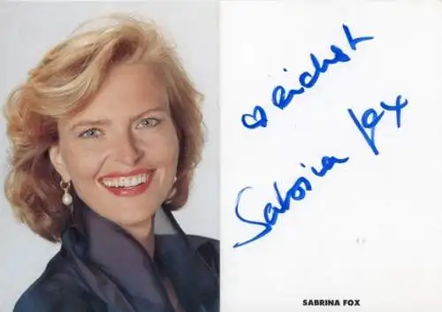 Ak Moderatorin Sabrina Fox, Portrait, Sat 1, Autogramm