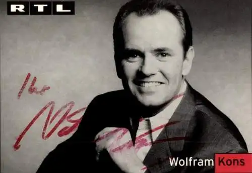 Ak Schauspieler Wolfram Kons, Portrait, Autogramm
