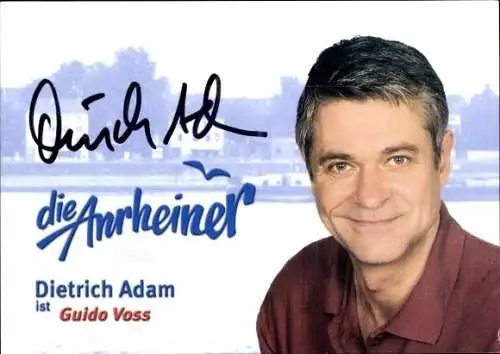 Ak Schauspieler Dietrich Adam als Guido Voss, Portrait, Autogramm